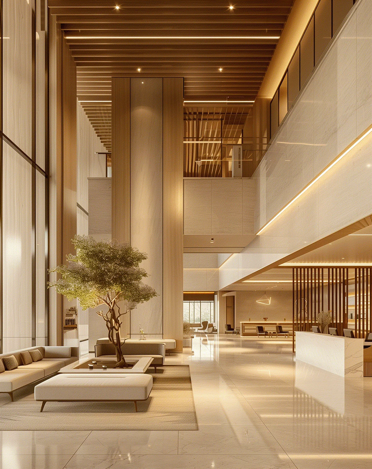 hospitality interior design dubai – RNM Interiors boutique hotel lobby fit-out