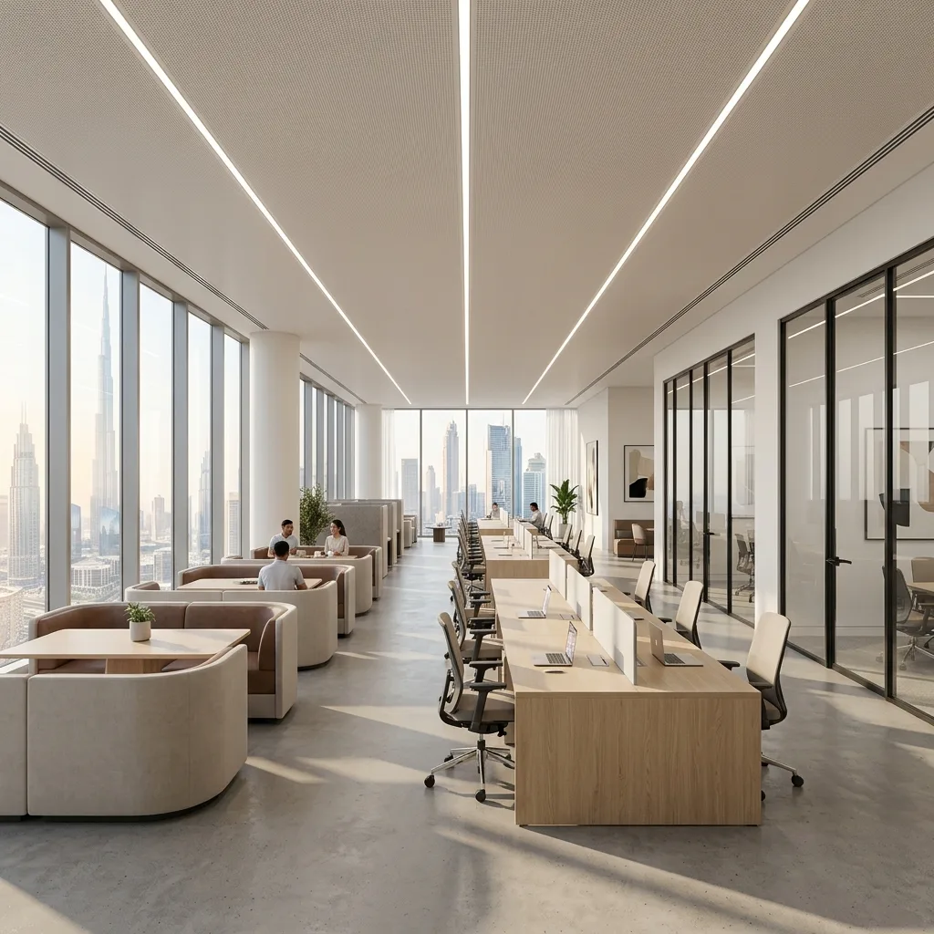 corporate office interior design and build business bay dubai – RNM Interiors fit-out contractor