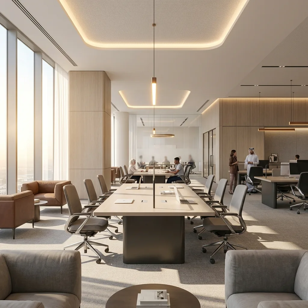 office interior design dubai – RNM Interiors corporate reception fit-out business bay