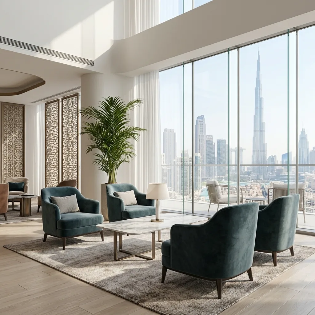 penthouse interior design downtown dubai burj khalifa views – RNM Interiors luxury fit-out