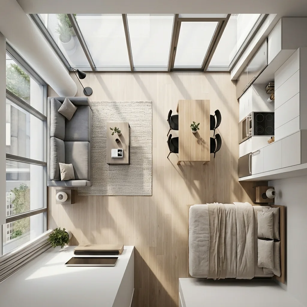 apartment space planning interior design downtown dubai – RNM Interiors open plan layout optimisation