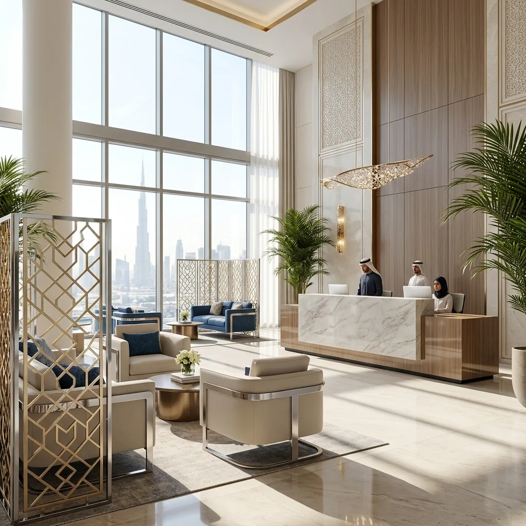 commercial interior design dubai – RNM Interiors office fit-out business bay corporate workspace